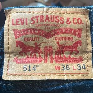 Levi’s 514 Men’s Jeans 36w 34L